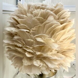Rachel Zoe Feather TAN lamp New